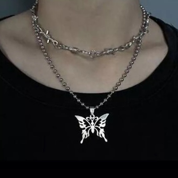 rat poison Jewelry - 🎄Egirl butterfly necklace stainless steel